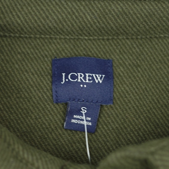 JCREW Size S Double-Knit Work Shirt in Olive $98 CA914 - Picture 4 of 4